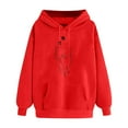 thumbnail image 4 of CONZONE Hoodies for Women Cartoon Cat Graphic Womens Pullover Hoodies Long Sleeve Hooded Sweatshirts Casual 2025 Fall Winter Clothes, 4 of 4