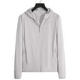 thumbnail image 2 of Men's UPF 50+ Sun Protection Hooded Jacket Shirt Long Sleeve Light And Thin for Fishing Hiking Workout, 2 of 9