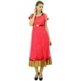 thumbnail image 5 of Bimba Women's Flaired Net Anarkali Dress Solid Kurta Kurti Indian Ethnic Long Tunic, 5 of 9