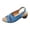 Light Blue, variant on Women's Orthopedic Wedge Heel Sandals, Open Toe Ankle Strap Shoes, Chunky Low Heel Non-Slip Summer Dressy Party Sandals Brown