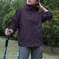 thumbnail image 5 of ChicHaven Women's Hooded Rain jacket Waterproof Lined Raincoat Windbreaker Great for Outdoor Trench Style and Travel Black S, 5 of 5