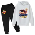 thumbnail image 4 of Sudadera con capucha divertida para niños, conjunto de 2 piezas con capucha y pantalones informales para bebés y niños, ropa estampada con dibujos animados de Sam el bombero, 4 of 5