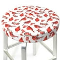 Fuzoiu Red Birds Print Bar Stool Cushions, Super Breathable Round Bar ...