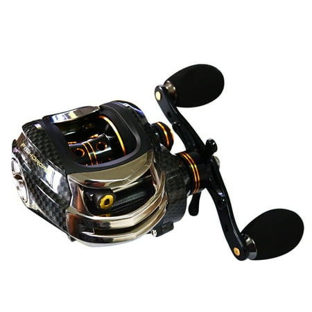 Baitcaster Reels Right Handed Baitcasting Reel 17+1 Ball Bearings EVA Knob Saltwater/Freshwater Fishing Bait Casting Reel