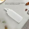 thumbnail image 5 of Plastic Squeeze Condiment Dispenser Ketchup Mustard Sauce Clear White 6Oz, 5 of 8