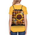 thumbnail image 4 of Naloa Sunflower Gnomes and Bees Drawstring Backpack String Bag Cinch Water Resistant for Gym Shopping Sport Yoga, 4 of 6