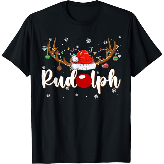 Funny Rudolph Reindeer Christmas Costumes Kids Men Women T-Shirt