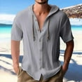 thumbnail image 2 of Polo Shirts for Men Size 1 Men Summer Shirts Casual Casual Top Mens Long Sleeve Workout Tops Tops Summer Large Dressy Tunic Blouses Clothes Short Sleeve Juniors Crazy Yoga Active Wear Ma Grey M, 2 of 8