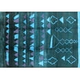 thumbnail image 1 of Ahgly Company Indoor Rectangle Solid Light Blue Modern Area Rugs, 7' x 10', 1 of 4