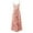 06-Pink2053, variant on XIAONU Floral Print Spaghetti Strap Maxi Dress For Women Front Cutout Tiered Vacation Dress
