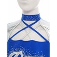 thumbnail image 4 of iiniim 2 Piece Women Cheer Leader Costume Top Skirt Cosplay Cheer Halloween Cheerleading Party Royal Blue XL, 4 of 7
