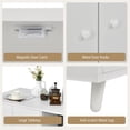 thumbnail image 7 of Demi Bonn 35" Hidden Cat Litter Box Enclosure with Divider and Double Doors, Cat House Washroom Furniture, White, 7 of 7