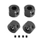 thumbnail image 3 of Adaptador de cubo hexagonal de rueda de aleación de aluminio de 4 piezas de 5 mm a 12 mm con tornillos de llave para Negro, 3 of 7