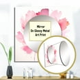 thumbnail image 3 of Designart "Fragile Pink Hibiscus Blossom Blooming Watercolor" Flowers Square Mirror For Wall Decor - Large Pink Square Mirror Printed Wall Decor - Traditional Square Living Room Mirror, 3 of 5