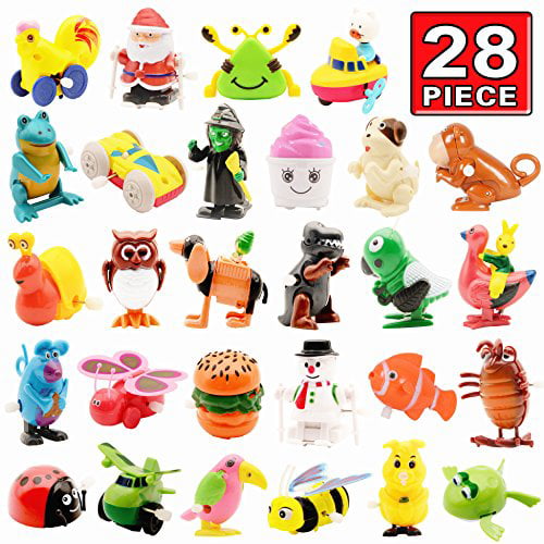 Wind Up Toy28 Pack Assorted Clockwork Toy SetOriginal Color Wind Up Animal  Party Favors Toy Great Gift for Boys Girls Kids Toddlers(Contents and Color  