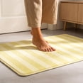 thumbnail image 6 of Outdoor Front Door Mat 20"X16", Yellow White Washable Striped Layered Doormat | Cotton Woven Indoor/Outdoor Small Area Rug, 1pc, 6 of 7
