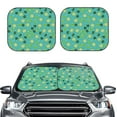 thumbnail image 2 of Windshield Sun Shade, Green Lemon Leaves Bubble Foldable Car Sun Shade Windshield For Front, 2 Pieces, 2 of 4