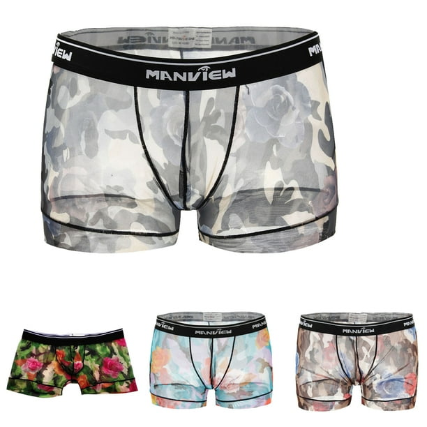 Calzoncillos de mal transparente para hombre CALIENTE Calzoncillos rosas Ropa interior Pantalones cortos Troncos Baoblaze Ropa interior para hombres Walmart en linea