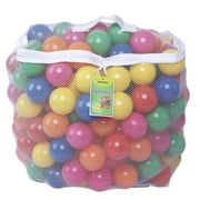 Click N' Play Ball Pit Balls Pack of 100, Crush Proof Plastic, Phthalate Free & PBA Free - 6 Bright Colors in Reusable and Durable Storage Mesh Bag with Zipper