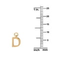 thumbnail image 2 of Precious Stars 14K Goldplated Sterling Silver Polished "D" Charm With Goldfilled 1.5mm Cable Chain, 2 of 3