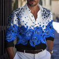 thumbnail image 5 of Camisa de moda para hombre, ropa informal de negocios para hombre, impresión de patrón 3D HD, cómoda, informal, suave, talla grande 5XL, 5 of 5