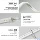 thumbnail image 4 of Sincero Tiras de luz de neón flexibles, tira de LED de neón impermeable perfecta para decoración interior y exterior, tira de luz de 12 V (sin accesorios) - Blanco, 4 of 4