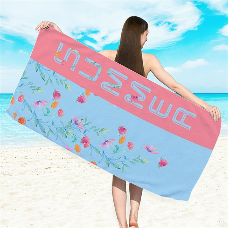 MtsDJSKF Bath Towels No Smell Beach Towel for Gifts for Personalized Beach Towels for Kids Microfiber Beach Towels Bulk Extra Large Beach Towels Oversized Clearances Thin Quick Drys Beach Towel Walmar...