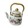 thumbnail image 2 of Tetera de esmalte, hervidor de agua caliente, diseño clásico retro, tetera resistente de 1,2 l, cafetera para cocina, hogar, oficina, agua caliente. Estilo B, 2 of 8