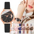 thumbnail image 1 of PVCS Montres Mode pour Femmes Horloges Montres Cuir Décontracté Robes Poignet Cristal Bijou, 1 of 2