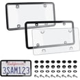thumbnail image 1 of 2-Pack Car License Plate Frames & License Plate Protector,Unbreakable Car Plates Frame Protector Kit with Screws Caps,Essential Cars Licence Plates Frame Holder Protectors, 1 of 5