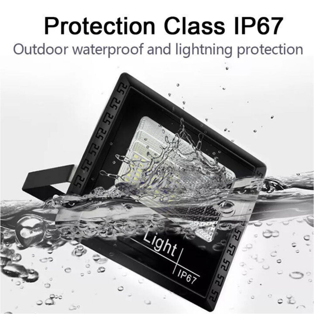 EROCK Outdoor Waterproof Flood Light Solar Dusk Dawn LED Road Lamp+Solar Panel+Remote