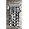 thumbnail image 3 of Ambesonne Black and White Quilted Coverlet 2 Pcs, Lattice Pattern, Twin Size, Black White, 3 of 4