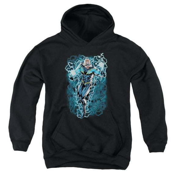 Jla - Black Lightning Bolts - Youth Hooded Sweatshirt - Large