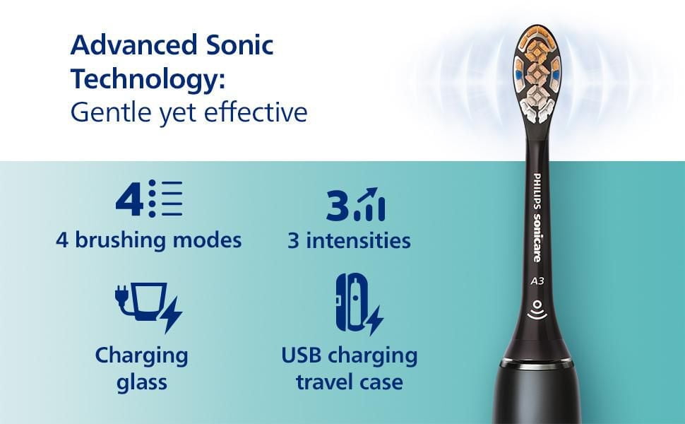 Brosse à dents électrique rechargeable Philips Sonicare DiamondClean Smart 9350, noir, HX9902/76