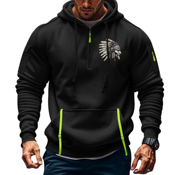 Sudadera con capucha para hombre, sudadera con capucha de manga larga estampada, sudadera con capucha de bolsillo, ropa de trabajo, sudadera con capucha para hombre, blusa de poliéster