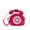 Hot Pink, variant on Telephone Shaped Purse Shoulder Crossbody Tote Bags Women Retro Phone Top Handle Handbags For Girls