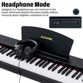 thumbnail image 5 of AODSK Piano digital para principiantes, teclado de 88 teclas, piano eléctrico de tamaño completo para principiantes, con atril para partituras, pedal, adaptador de corriente, modo auriculares, USB-MID, 5 of 5