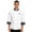 White, variant on iEFiEL Mens Chef Coat Long Sleeve Kitchen Cooking Uniform Jacket with Chest Arm Pockets Black L