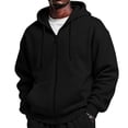 thumbnail image 2 of Mfakffe Mens Full Zip Casual Hooded Fleece Drawstring Hoodies Pullover Sweatshirts Winter Long Sleeve Shirtsv With Pocket, 2 of 5