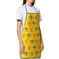 thumbnail image 4 of Pofeuu Mardi Gras Crayfish and Fleur de lis Print Aprons with Pockets, Cute Aprons for Kitchen, Cooking, Server, Barber, Chef Apron, 4 of 7
