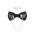 thumbnail image 2 of Minnieouse Corbata Pajaritas Doble capa Moda Hombre Alas Joyas Regalos Decoraciones Anfitrión Fiesta Vestido de novia Novio Banquete Club Accesorios de disfraces Negro H3112-2, 2 of 6