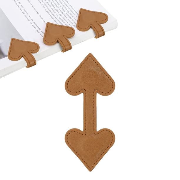 Marcadores Magnéticos, Marcadores de Página en Forma de Corazón para Lectura de Libros para Hombres, Mujeres, Maestros, Lectores, Amantes de los Libros, Escritores, Marrón