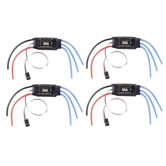 4PCS 2-4S 30A RC Brushless ESC Controlador de velocidad eléctrico 5V 2A para batería Lipo de 2 a 4S DIY Multico