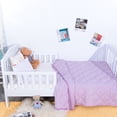 thumbnail image 5 of Ultra Soft Microfiber Toddler Comforter - Down Alternative Lightweight Crib Quilted Blanket, 39" x 47", Light Purple, Ntbay, 5 of 5