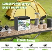 12V 100AH Mini LiFePO4 Lithium Battery Bluetooth,for RV,Solar,Marine,Camping,Trolling Motors,off Gird,Deep Cycles,TCBWORTH Group 22NF Battery,Smart 100A BMS