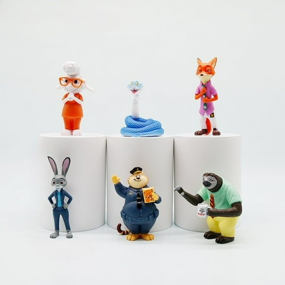 Zoo-topias Character Action Figures, Movie Character Figure Set,Cartoon Ornament  for Display Fans Gifts Collection