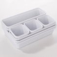 thumbnail image 1 of Interlocking Desk Drawer Organizer Tray Plastic Shallow Narrow Drawer Organizers, 1 of 4