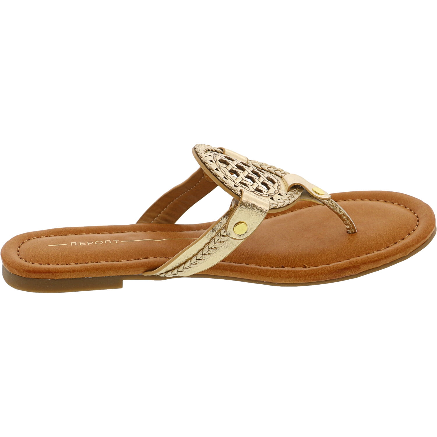 report flip flops gold