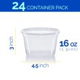 thumbnail image 3 of Contenedores de almacenamiento de alimentos Healthy Packers de 16 oz (paquete de 24), 3 of 9