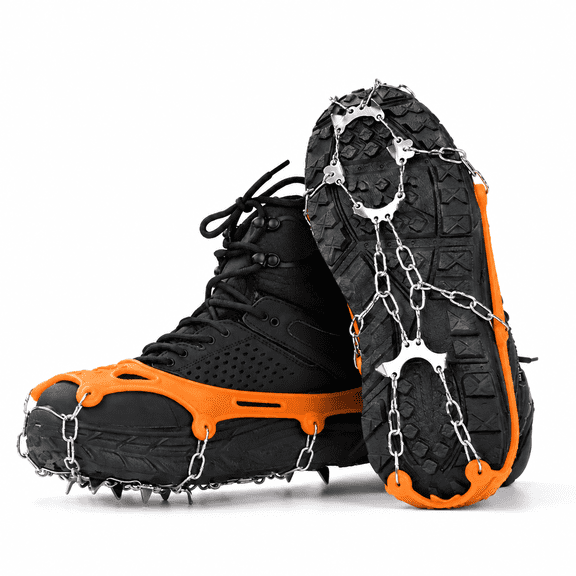 Ice Cleats for Shoes and Boots, Microspikes for Snow and Ice, Crampons for Hiking Boots